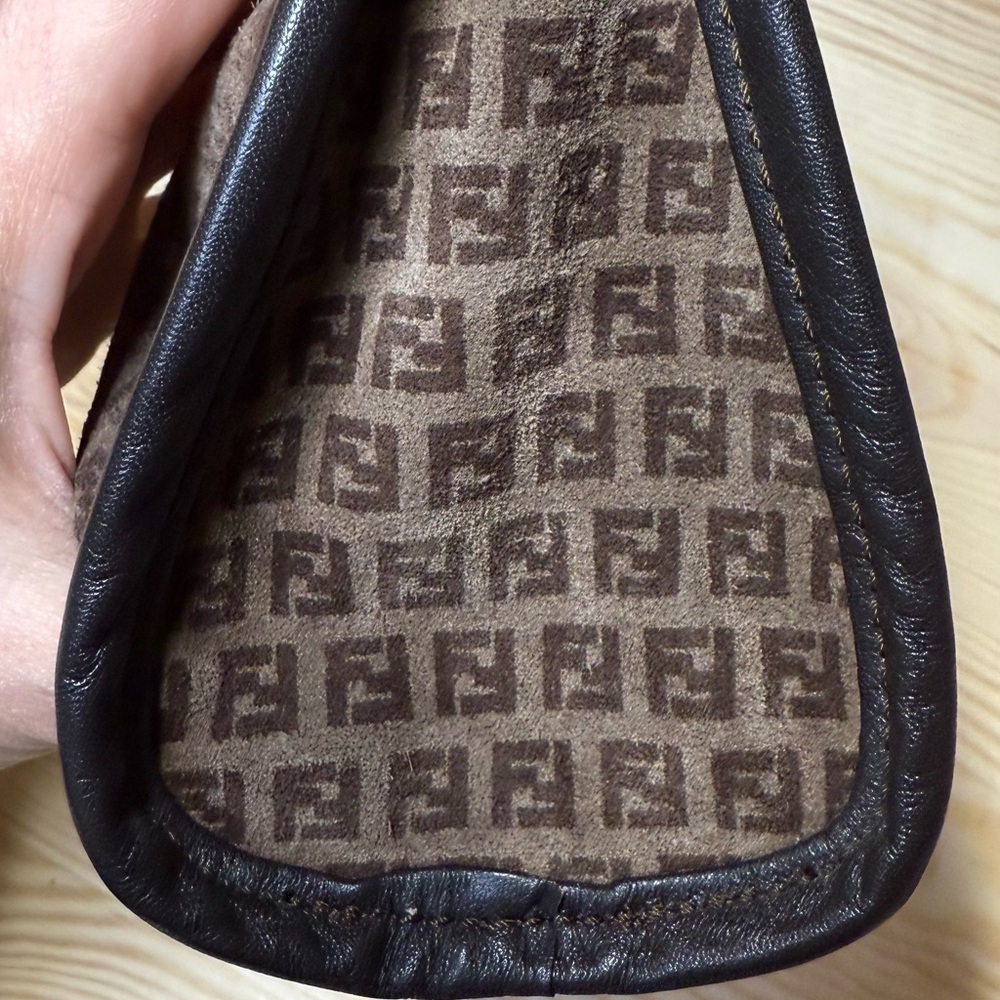 FENDI Zucca Suede Pouch - Picture 10 of 12